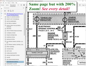 Screenshot 1991 Mustang Electrical & Vacuum Trouble-Shooting Manual (EVTM)