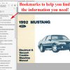 Screenshot of 1992 Mustang Electrical & Vacuum Trouble-Shooting Manual (EVTM)