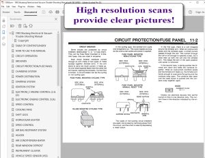 Screenshot of 1993 Mustang Electrical & Vacuum Trouble-Shooting Manual (EVTM)