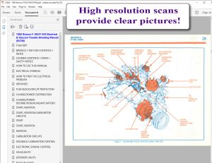 Screenshot 1982 Bronco F-100/F-350 Courier Electrical & Vacuum Trouble-Shooting Manual (EVTM)