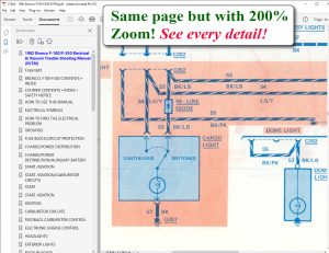Screenshot 1982 Bronco F-100/F-350 Courier Electrical & Vacuum Trouble-Shooting Manual (EVTM)