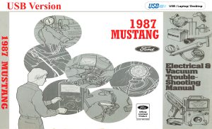 USB cover eBook cover 1987 Mustang Electrical & Vacuum Trouble-Shooting Manual (EVTM)