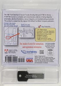 USB clamshell 1981 Bronco F-100/F-350 Courier Electrical & Vacuum Trouble-Shooting Manual (EVTM)