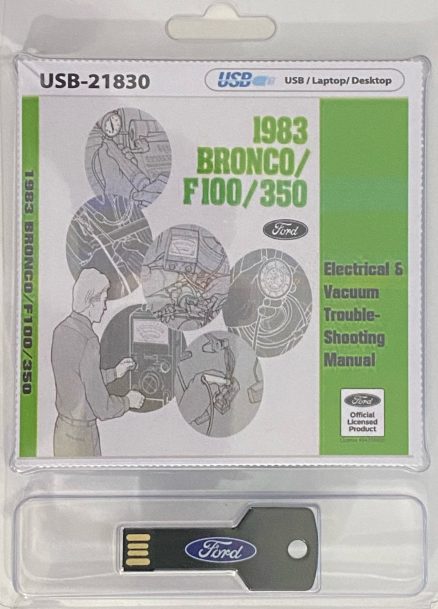 USB clamshell 1983 Bronco/F100/F350 Electrical & Vacuum Trouble-Shooting Manual (EVTM)