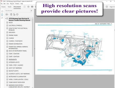 Screenshot 1979 Mustang Capri Electrical & Vacuum Trouble-Shooting Manual (EVTM)