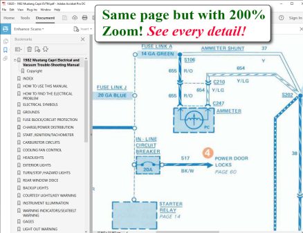Screenshot 1982 Mustang Capri Electrical & Vacuum Trouble-Shooting Manual (EVTM)