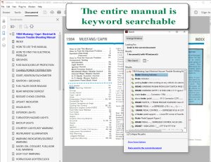 Screenshot 1984 Mustang Capri Electrical & Vacuum Trouble-Shooting Manual (EVTM)