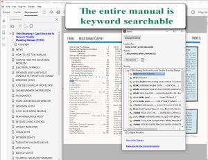 Screenshot 1986 Mustang Capri Electrical & Vacuum Trouble-Shooting Manual (EVTM)