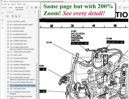 1995 Mustang Electrical & Vacuum Trouble-Shooting Manual (EVTM) screenshot