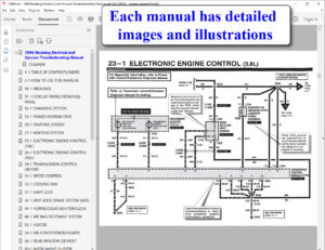 1996 Mustang Electrical & Vacuum Trouble-Shooting Manual (EVTM) screenshot