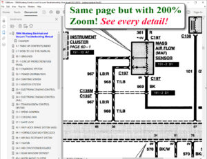 1996 Mustang Electrical & Vacuum Trouble-Shooting Manual (EVTM) screenshot