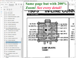 1997 Mustang Electrical and Vacuum Trouble-Shooting Manual (EVTM) Screenshot