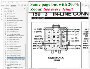 1998 Mustang Electrical & Vacuum Trouble-Shooting Manual (EVTM) screenshot