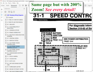 2001 Ford Mustang Wiring Diagrams screenshot
