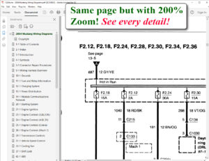 2004 Ford Mustang Wiring Diagrams screenshot