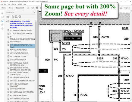 1992 Bronco/F150-F350/ F-Super Duty Electrical & Vacuum Trouble-Shooting Manual (EVTM) screenshot