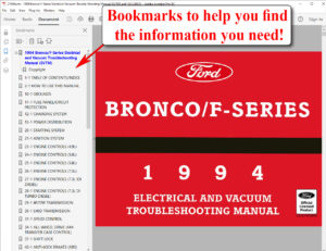 1994 Bronco/F-Series Electrical & Vacuum Trouble-Shooting Manual (EVTM) screenshot