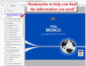 1996 Bronco Electrical & Vacuum Trouble-Shooting Manual (EVTM) screenshot
