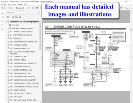 2000 Ford F-150 Truck Wiring Diagrams screenshot