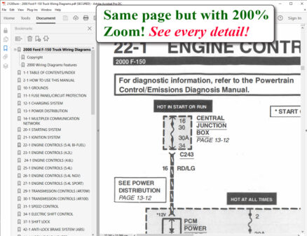 2000 Ford F-150 Truck Wiring Diagrams screenshot