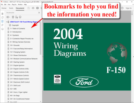 2004 Ford F-150 Truck Wiring Diagrams screenshot