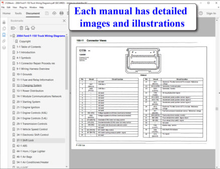 2004 Ford F-150 Truck Wiring Diagrams screenshot