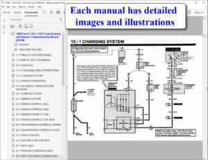 Screenshot of the 1998 Ford F-150 F-250 Truck Electrical Vacuum and Troubleshooting Manual (EVTM)
