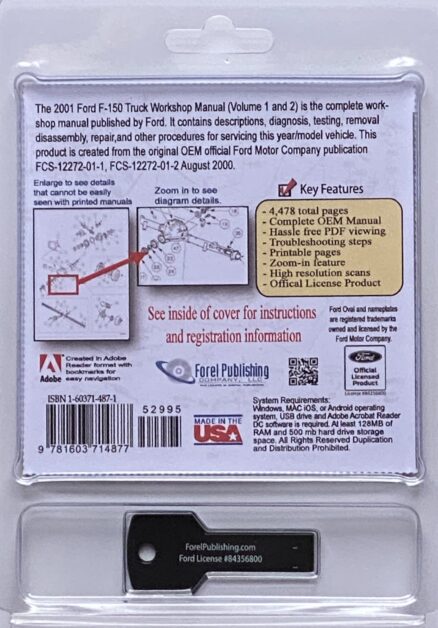 USB clamshell cover 2001 Ford F-150 Truck Workshop Manual
