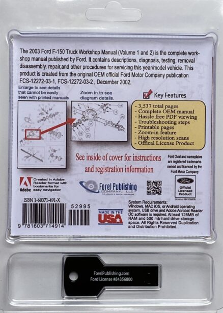USB clamshell cover 2003 Ford F-150 Truck Workshop Manual